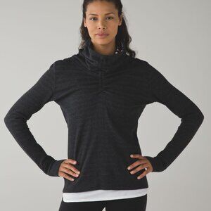 Lululemon In A Cinch Long Sleeve Tee Heathered Black Size 4